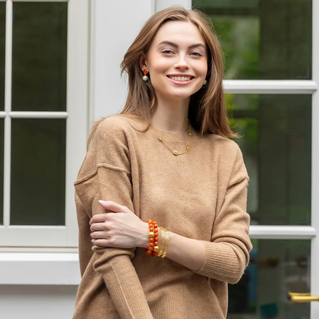 Lauren Orange Bracelet