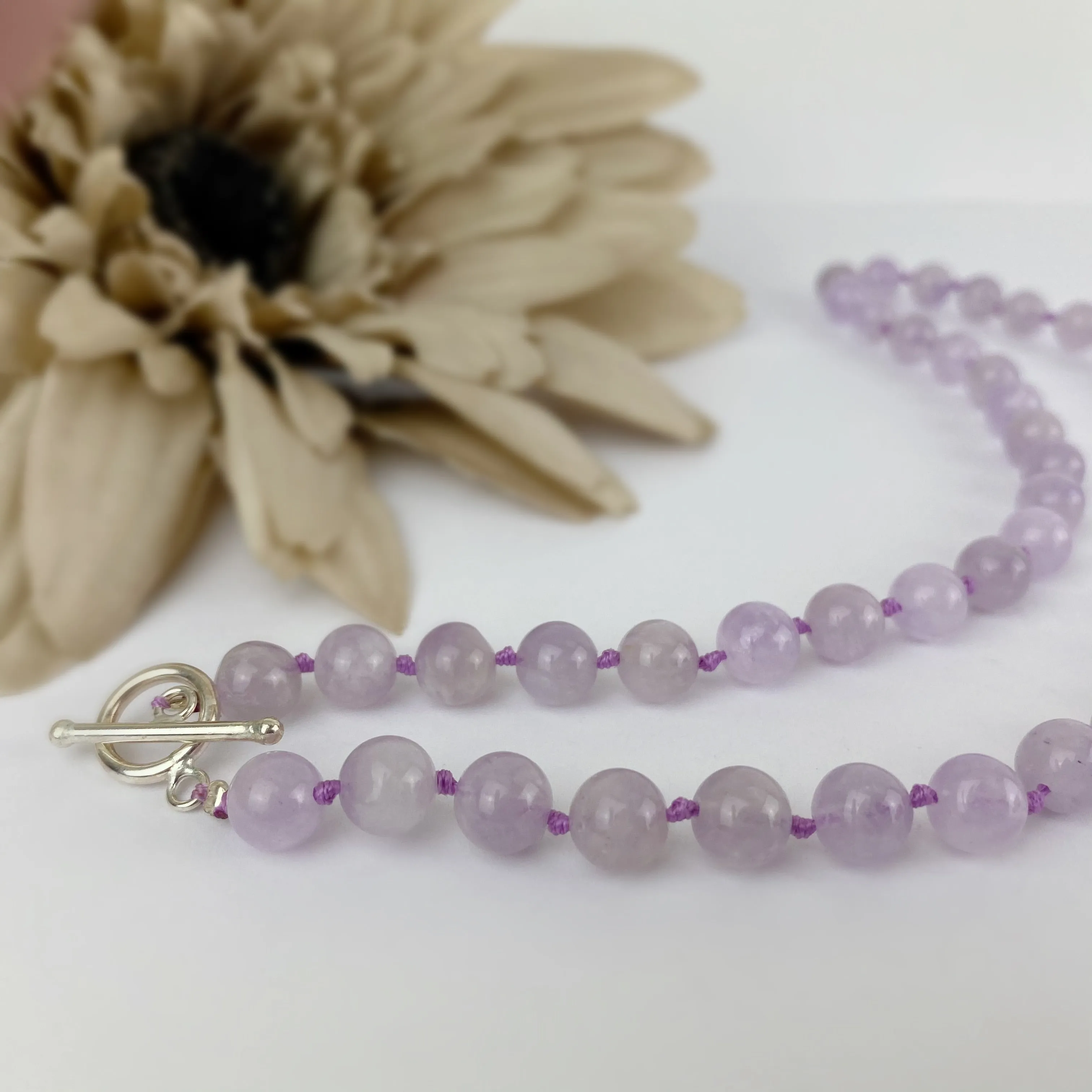 Lavender Bead Necklace - VNKL269