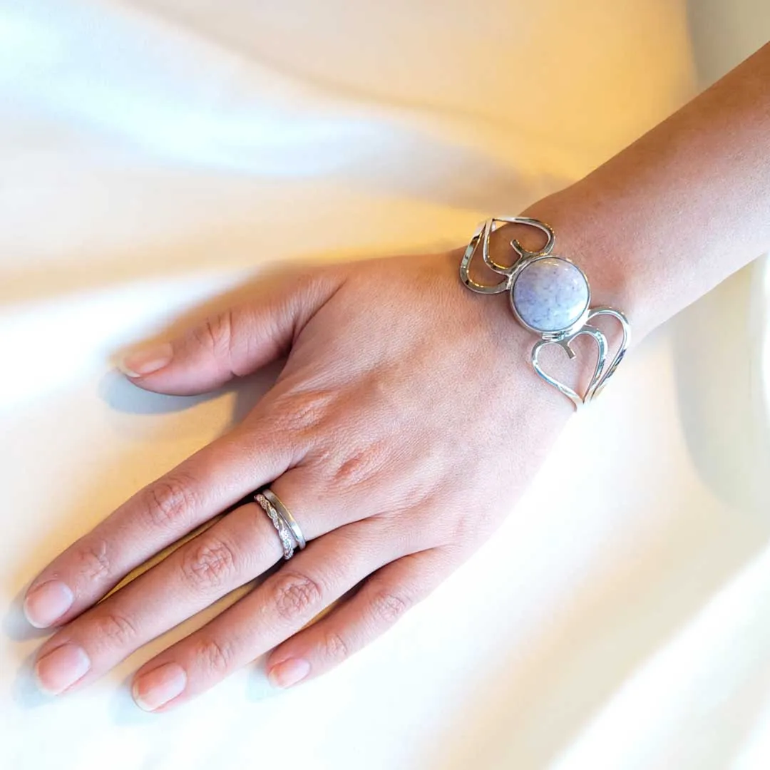 Lavender Heart Bracelet