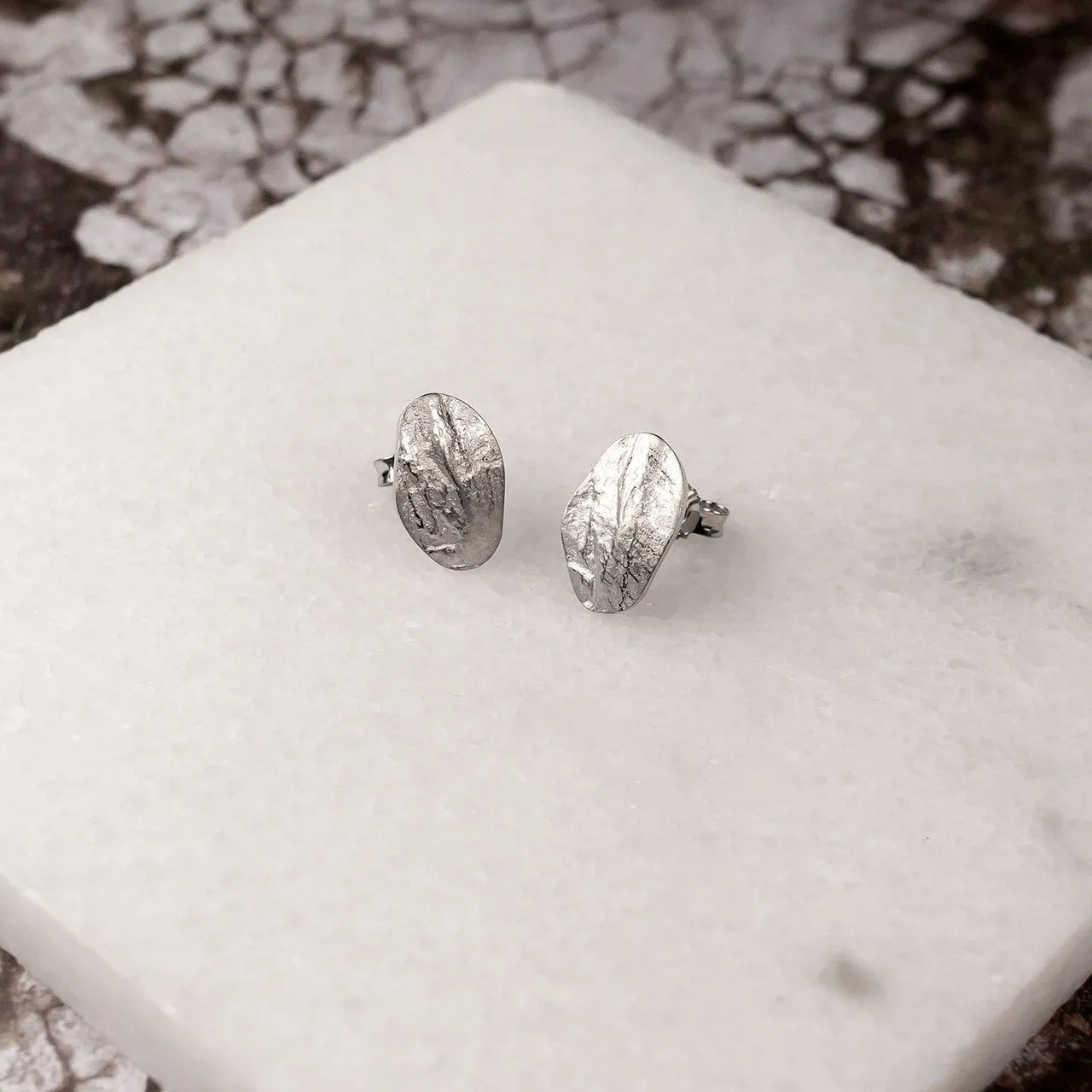 Malham Cove Oval Stud Earring