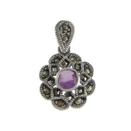 Marcasite & Amethyst Pendant