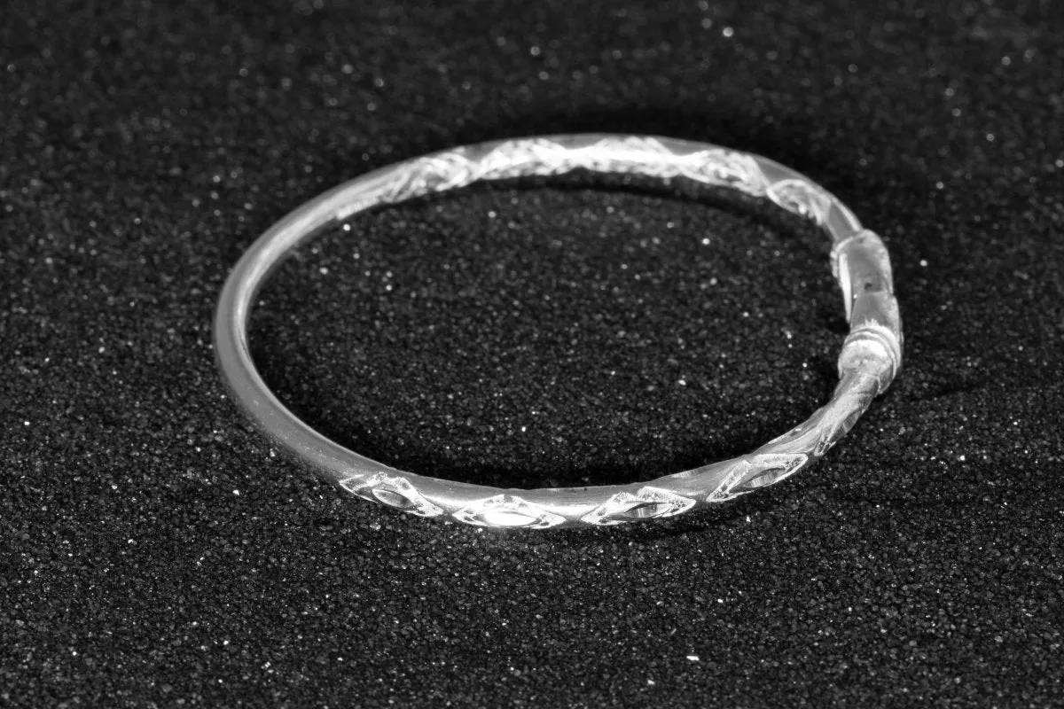 Medium Bangle with Synthetic Peridot August Birthstone