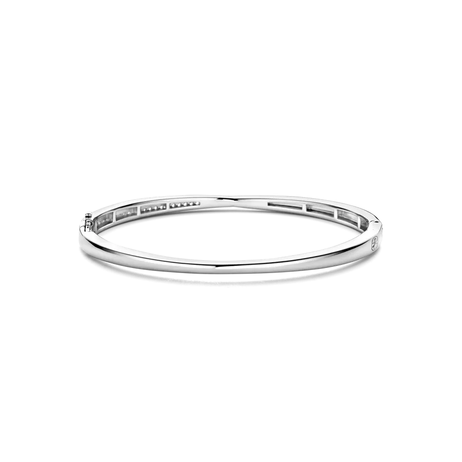Milano Intertwined Bands Bangle - Silver - 23045ZI