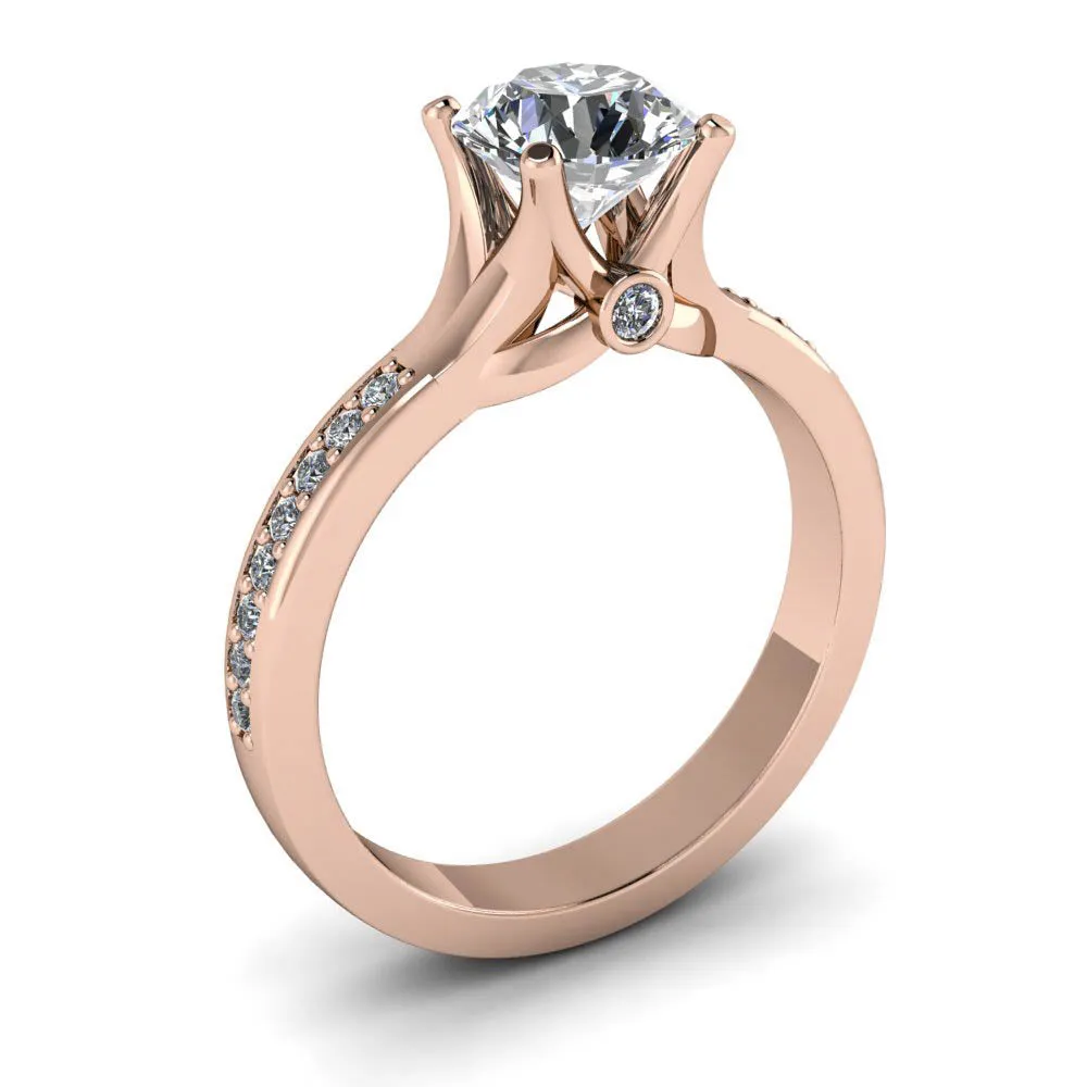Moissanite Engagement Ring Diamond Setting - Wish
