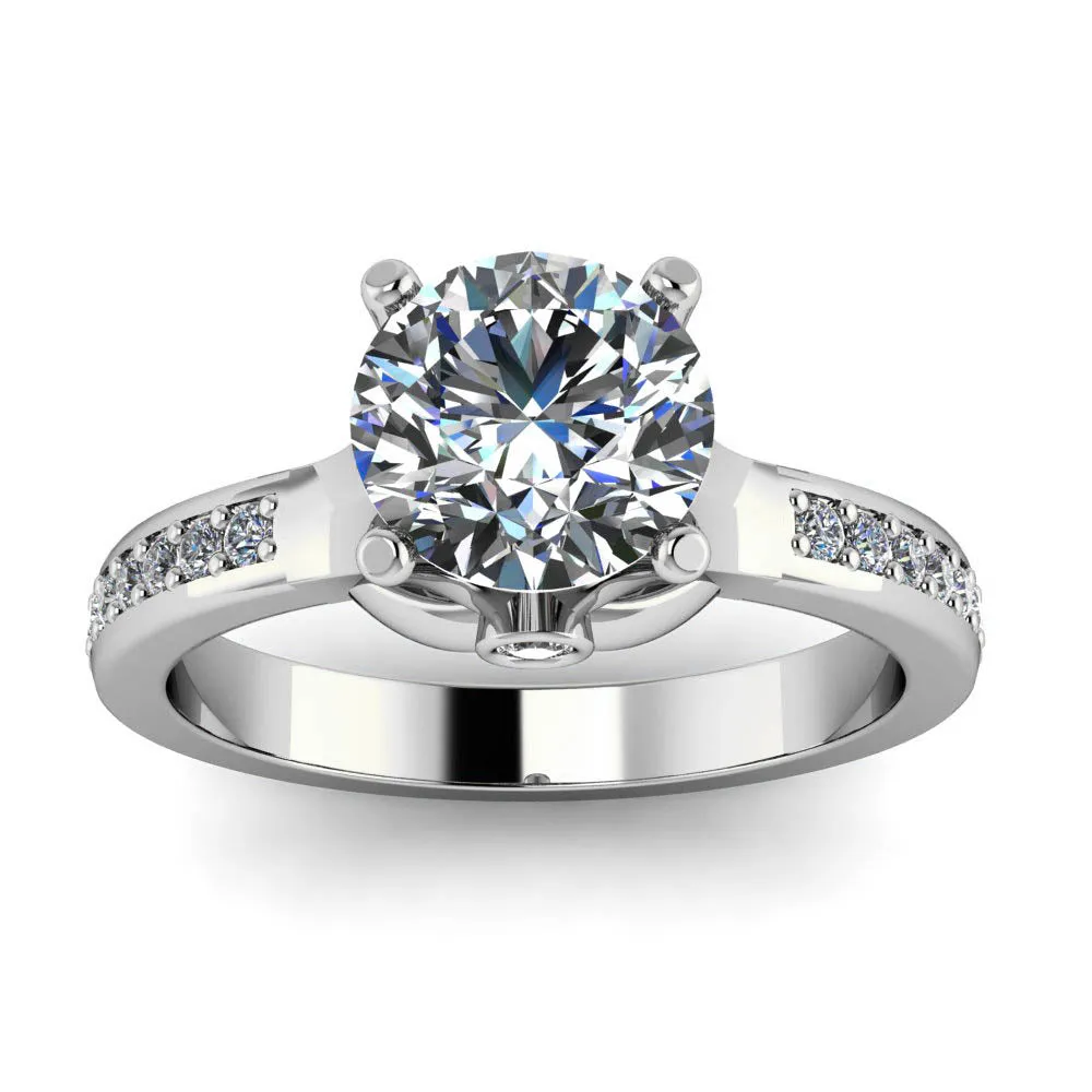 Moissanite Engagement Ring Diamond Setting - Wish
