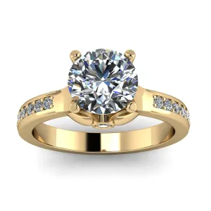 Moissanite Engagement Ring Diamond Setting - Wish