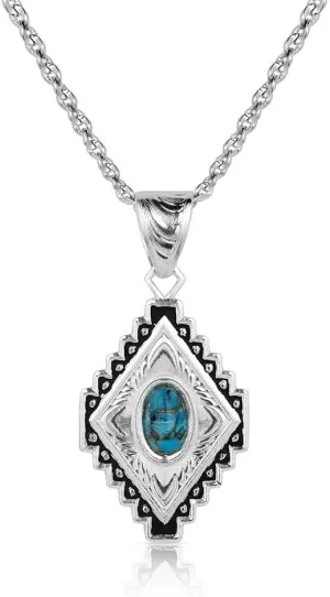 Montana Silversmiths Diamond of the West Turquoise Necklace - NC5661