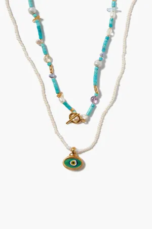 Mya Evil Eye Necklace Set
