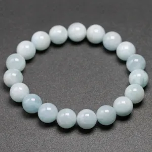 Natural Aquamarine Gemstone Yoga Bracelet - Unisex