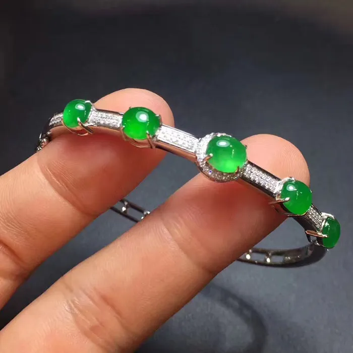 Natural Jade Bracelet Jadeite Bracelet NBT14