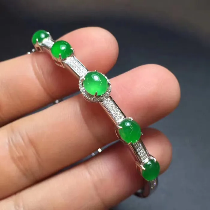 Natural Jade Bracelet Jadeite Bracelet NBT14