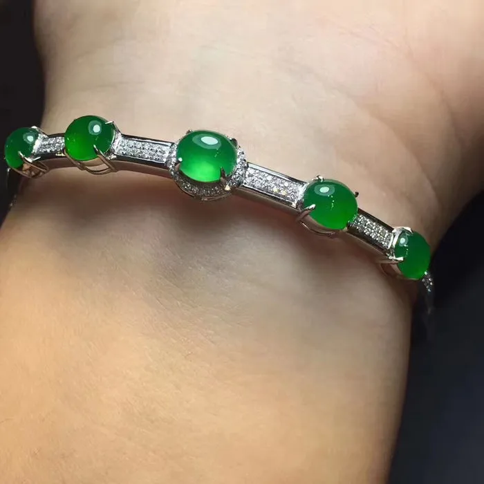 Natural Jade Bracelet Jadeite Bracelet NBT14