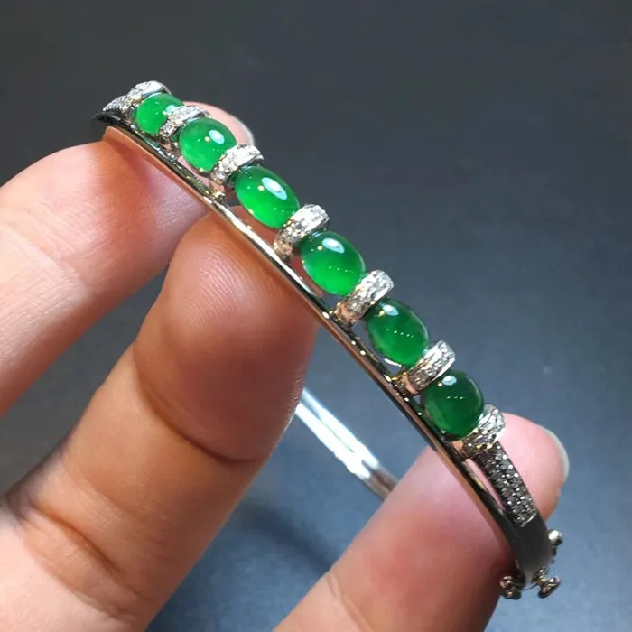 Natural Jade Bracelet Jadeite Bracelet NBT58