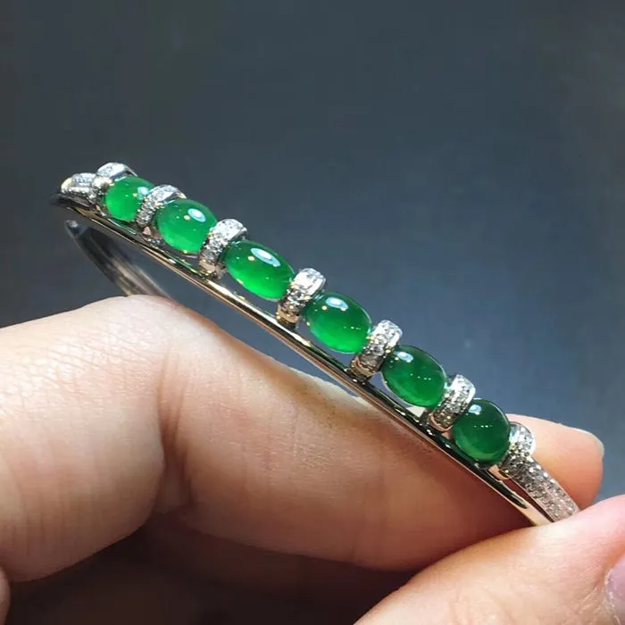Natural Jade Bracelet Jadeite Bracelet NBT58