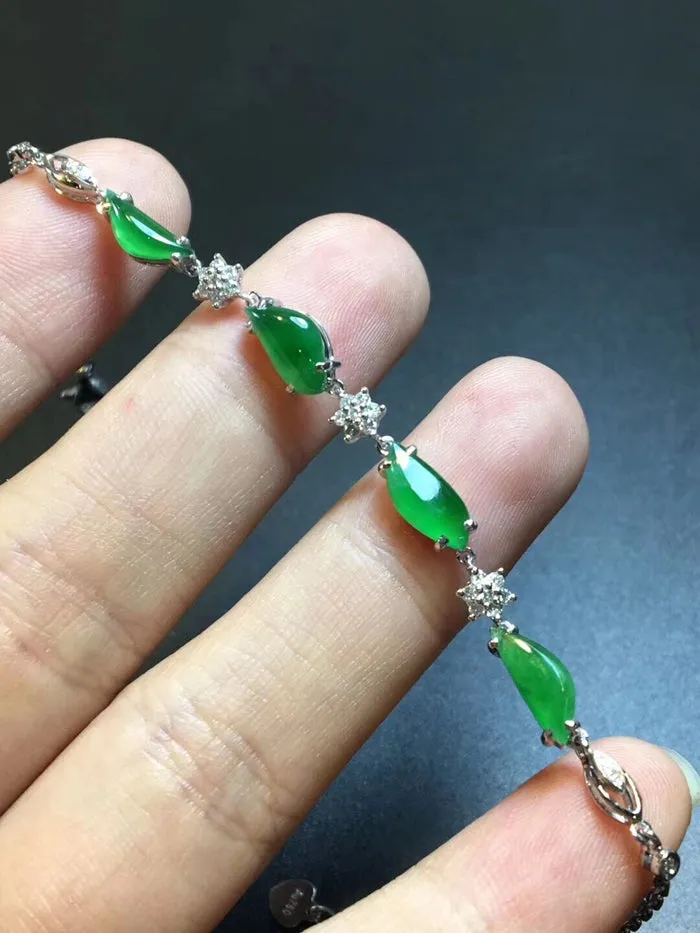 Natural Jade Bracelet Jadeite Bracelet NBT77