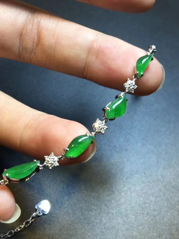 Natural Jade Bracelet Jadeite Bracelet NBT77