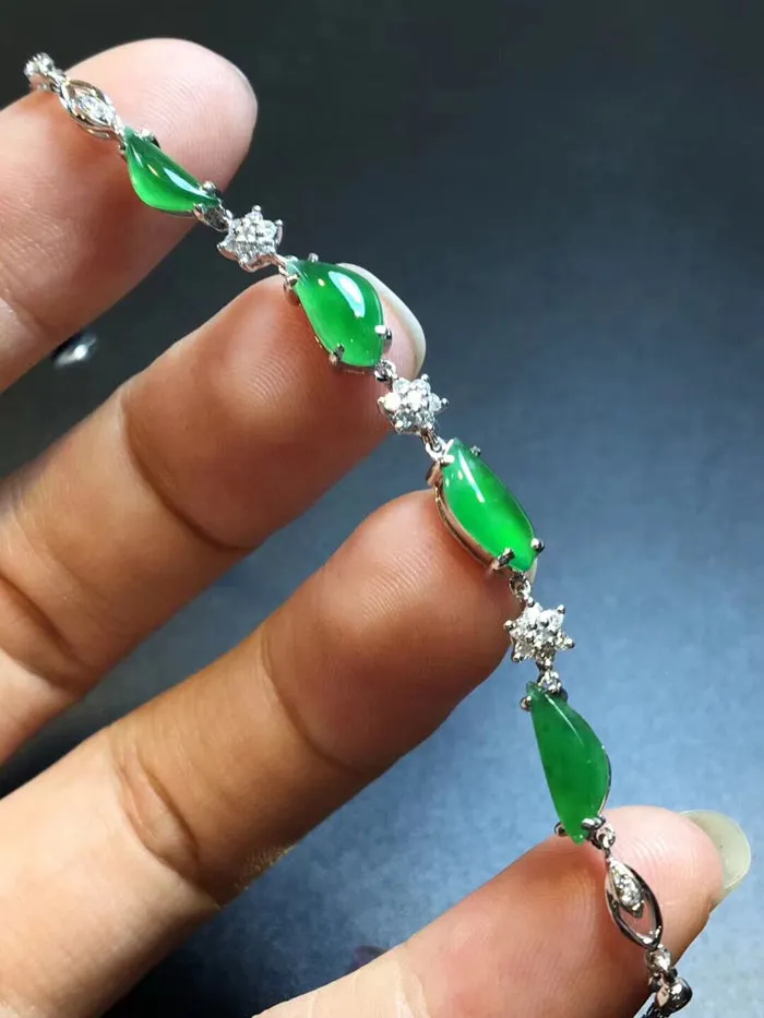 Natural Jade Bracelet Jadeite Bracelet NBT77