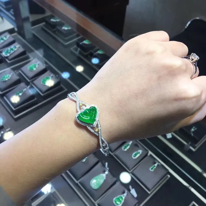 Natural Jade Bracelet Jadeite Bracelet NBT91
