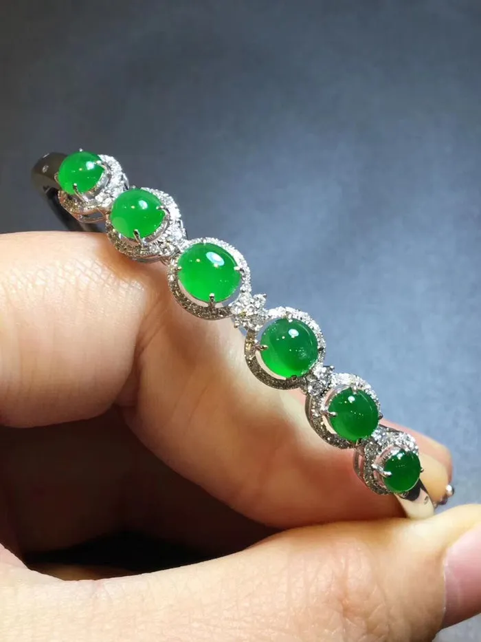 Natural Jade Bracelet Jadeite Bracelet NBT96