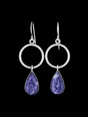 Navajo Morado Opal Dangle Earrings