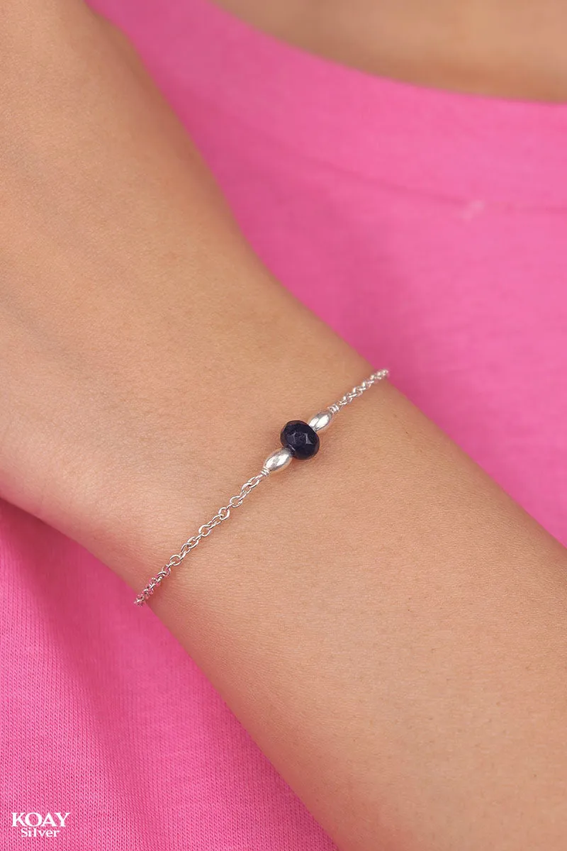 Navy Stone Bracelet