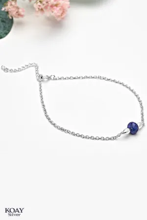 Navy Stone Bracelet