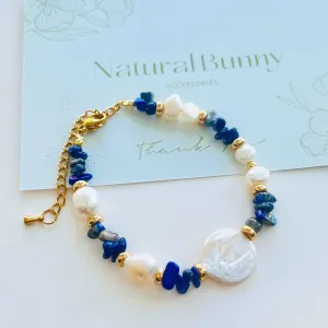 Ocean Blue Baroque Pearl Bracelet