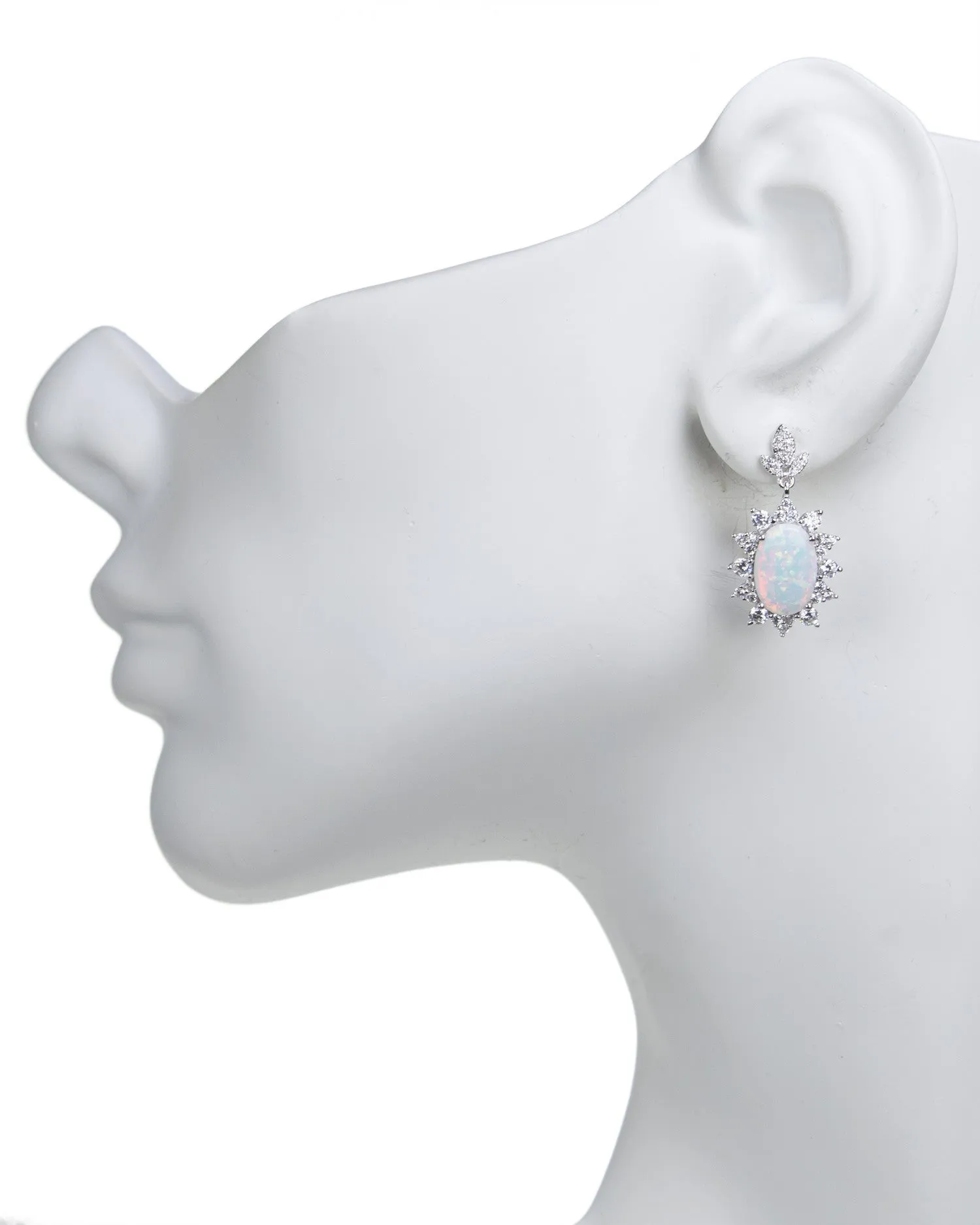 Opal Leaf Earrings