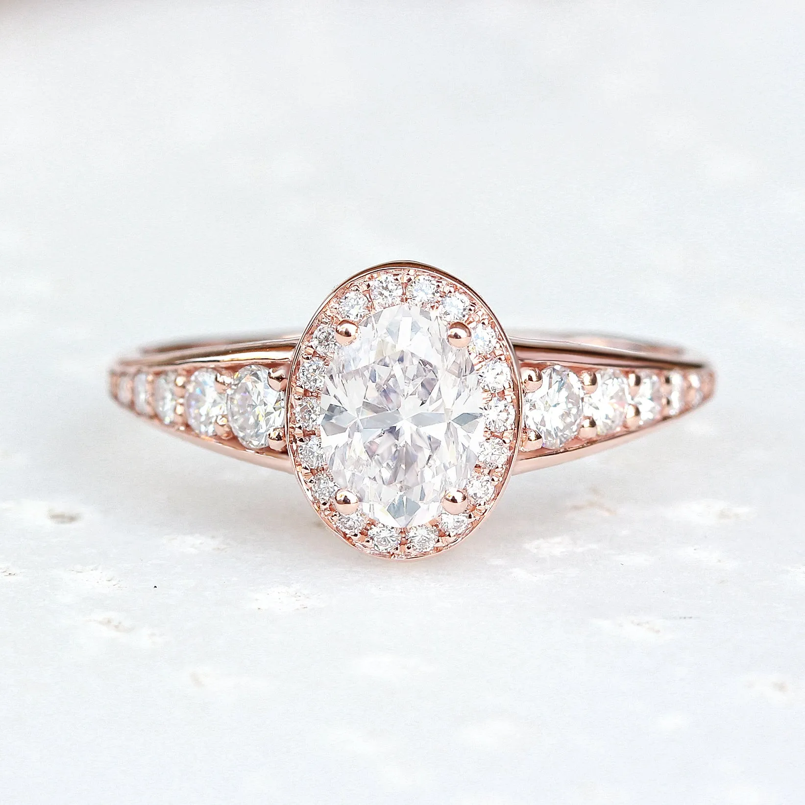Oval Diamond 0.98ct Vintage Engagement Ring, "Donna" ♥