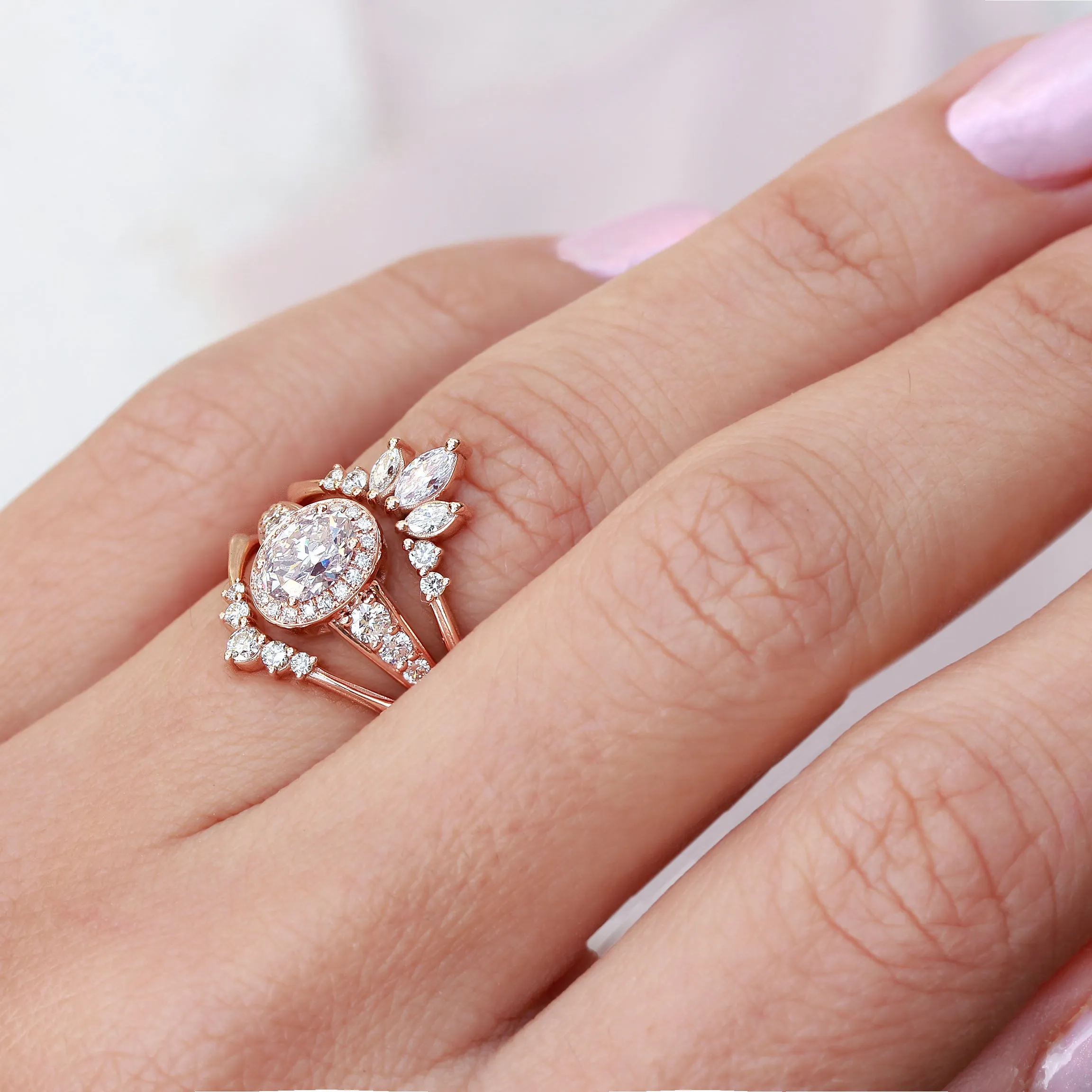Oval Diamond 0.98ct Vintage Engagement Ring, "Donna" ♥
