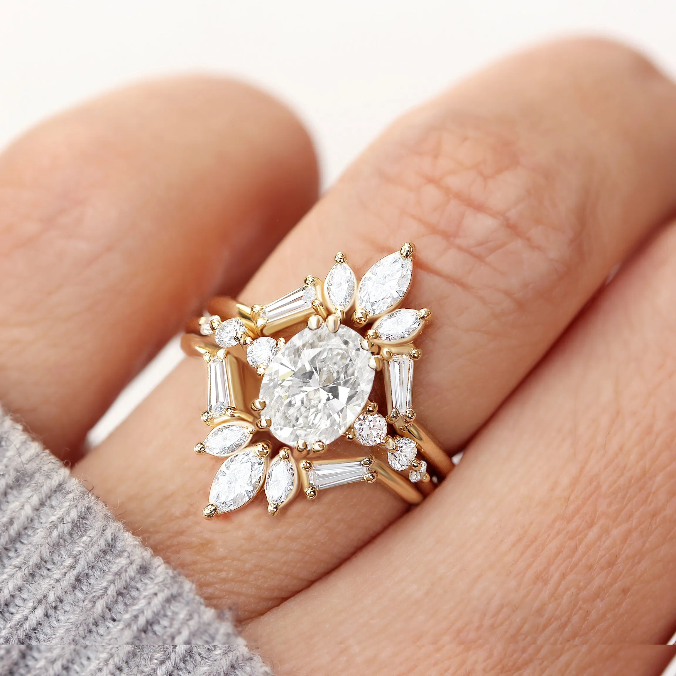 Oval Diamond Engagement Ring, Candy Pop