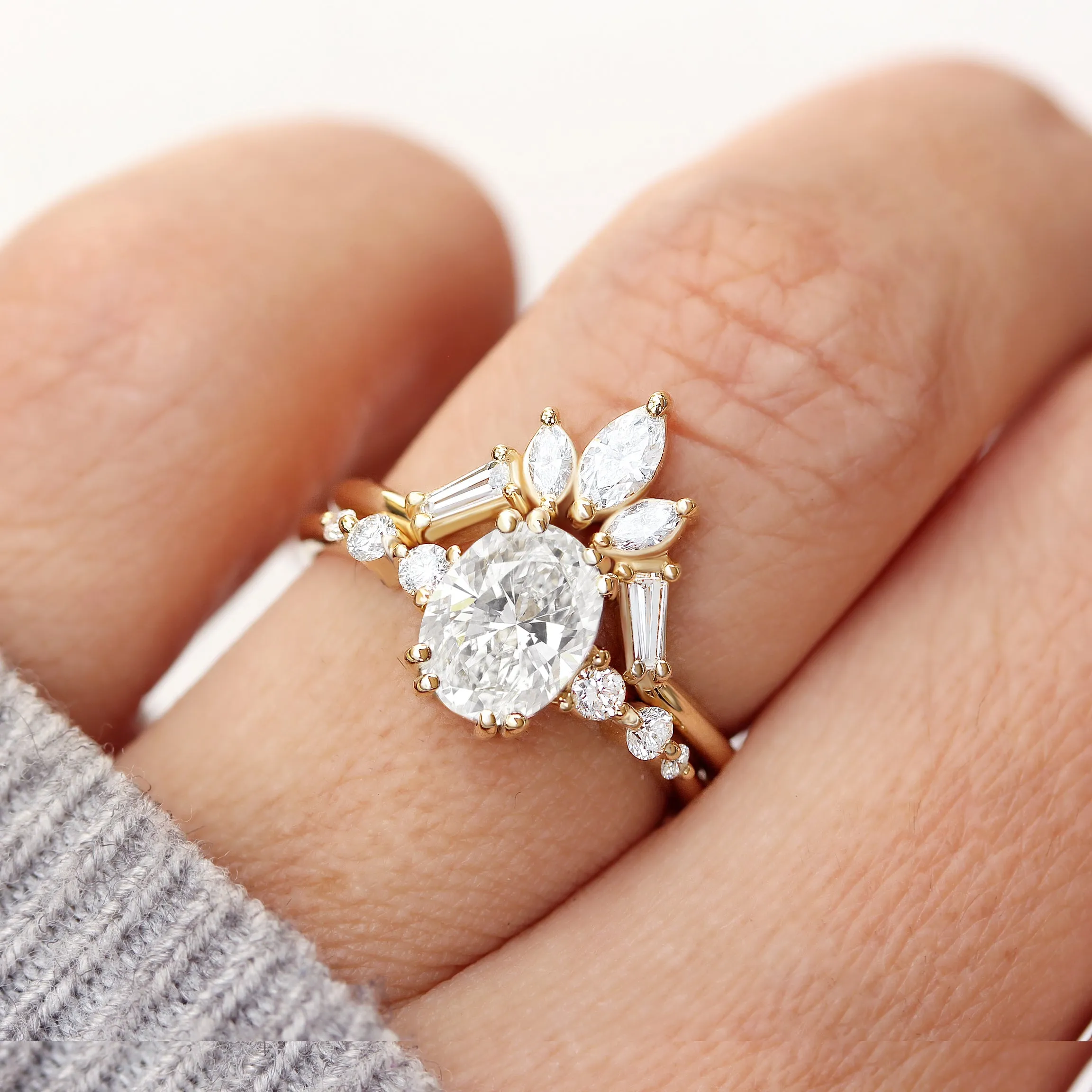 Oval Diamond Engagement Ring, Candy Pop