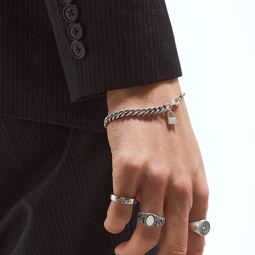 Padlock Bracelet | Silver