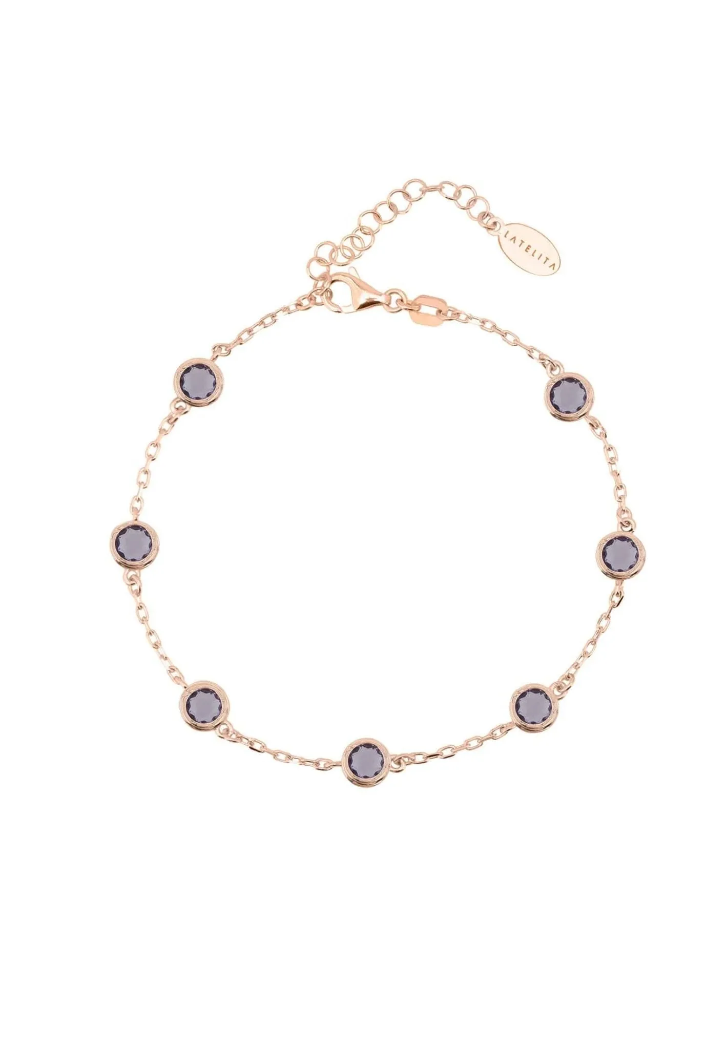 Palermo Bracelet Rose Gold Amethyst