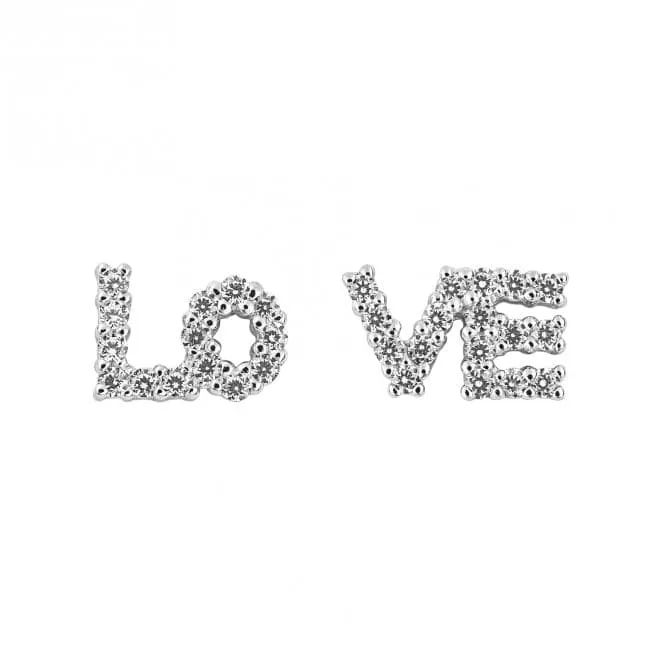 Pave Love Stud Earrings E6235C