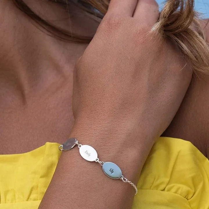 Personalized Name Oval Bracelet