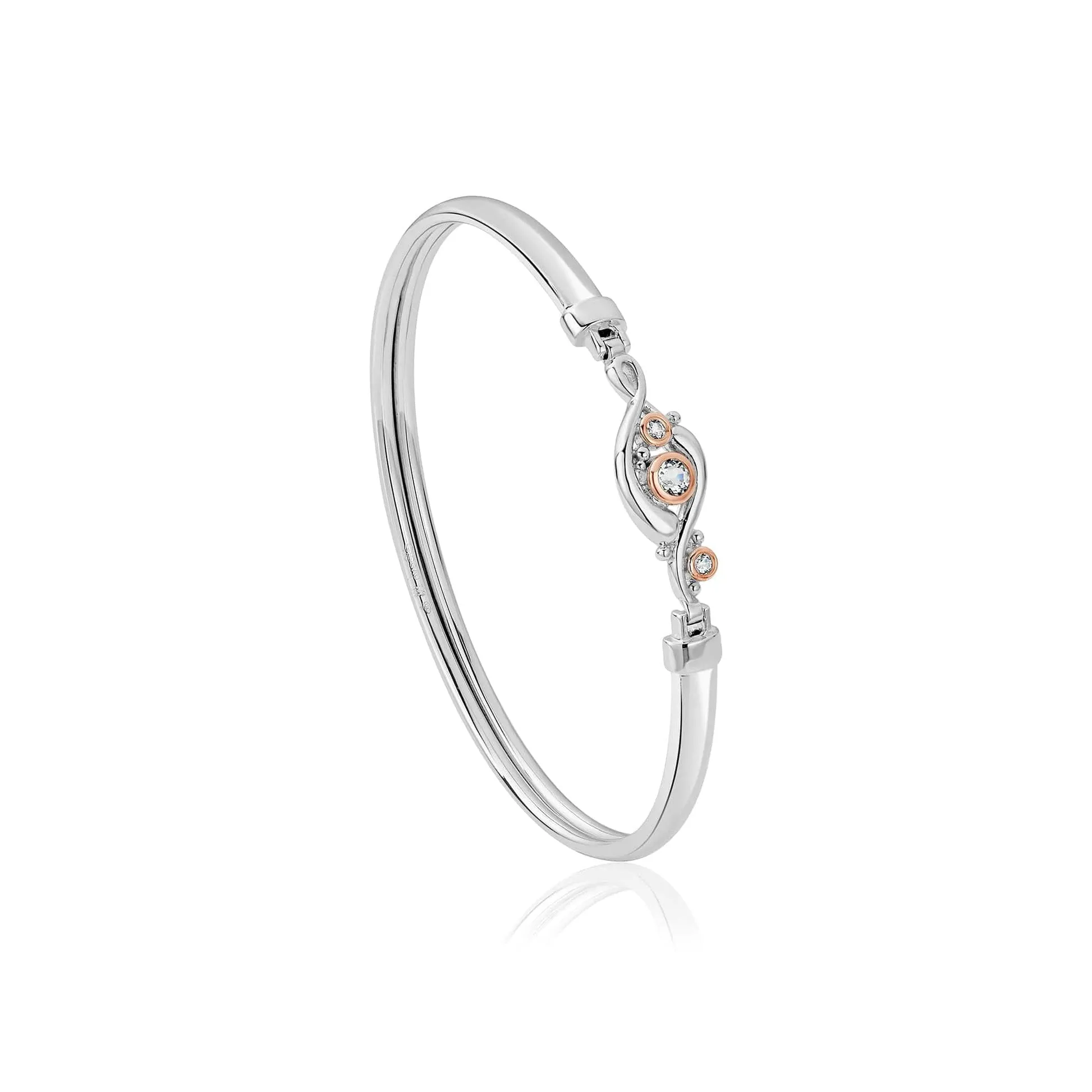 Pistyll Rhaeadr Bangle - Silver/Rose - 3SSWF0347