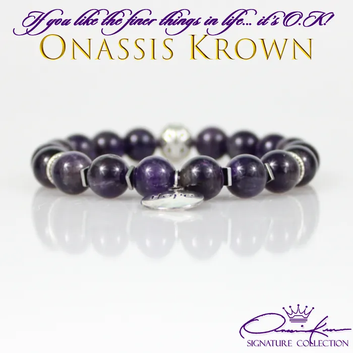 Purple Amethyst Bead Bracelet Set