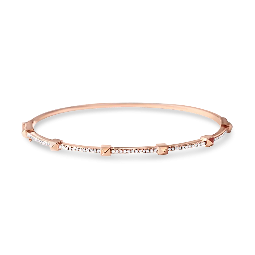 PYRAMID DIAMOND STUD BANGLE
