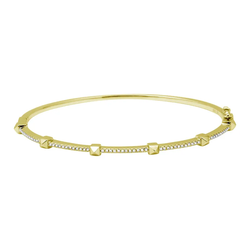 PYRAMID DIAMOND STUD BANGLE