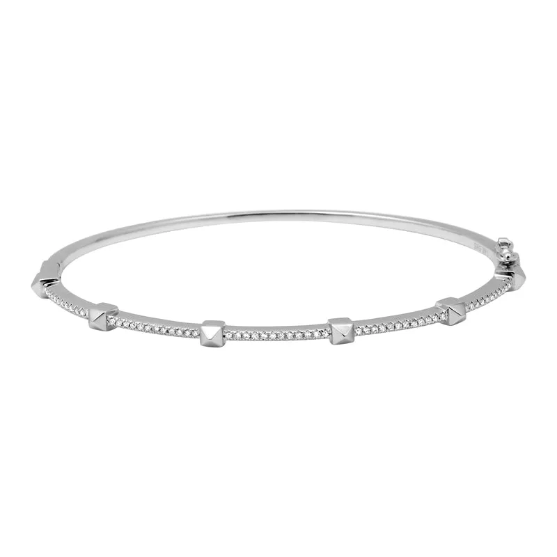 PYRAMID DIAMOND STUD BANGLE