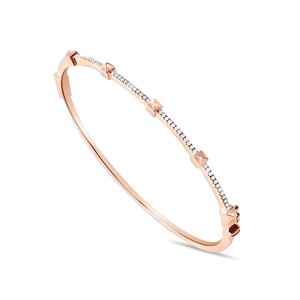 PYRAMID DIAMOND STUD BANGLE