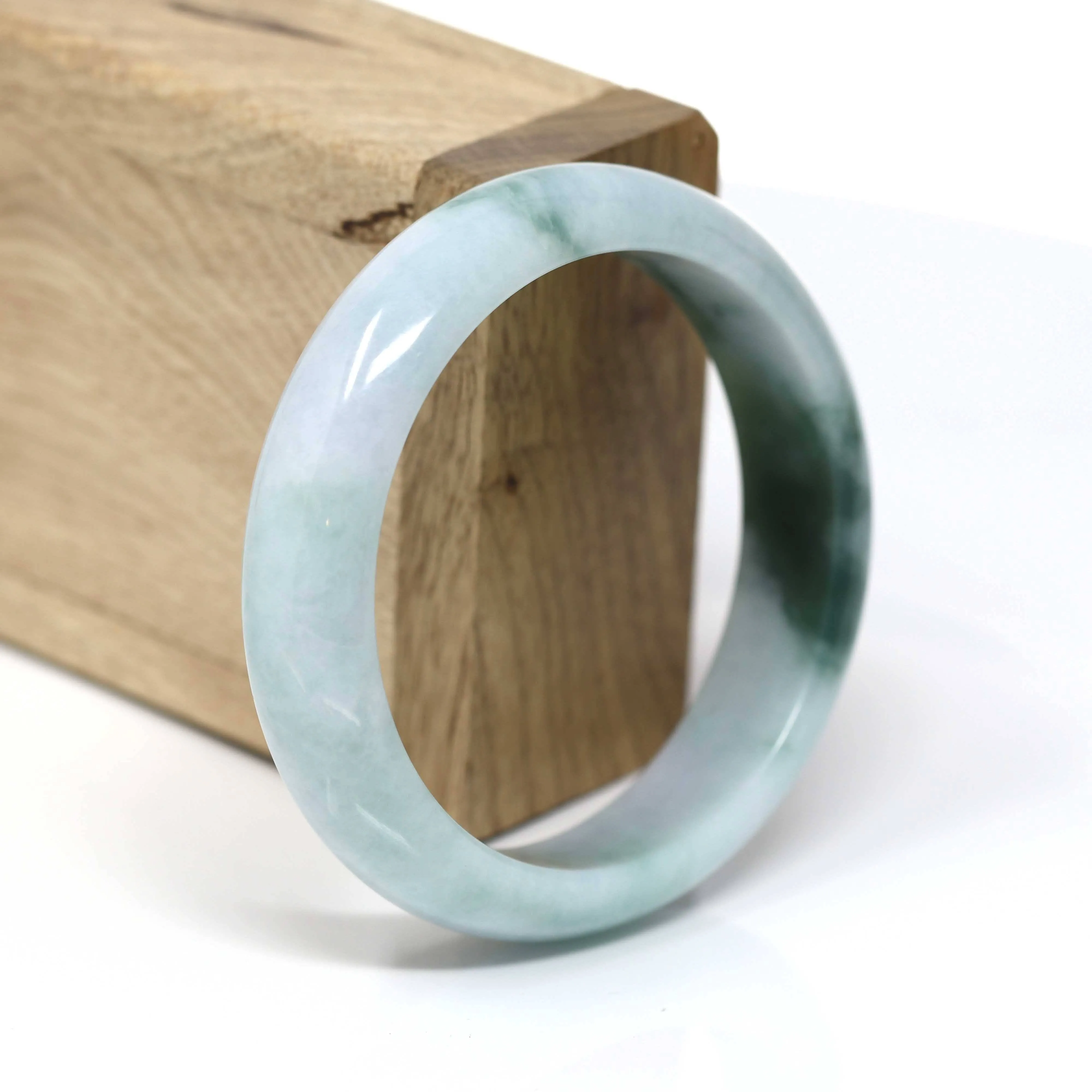Real Burmese Jadeite Jade Bangle Bracelet (57.3 mm ) #467