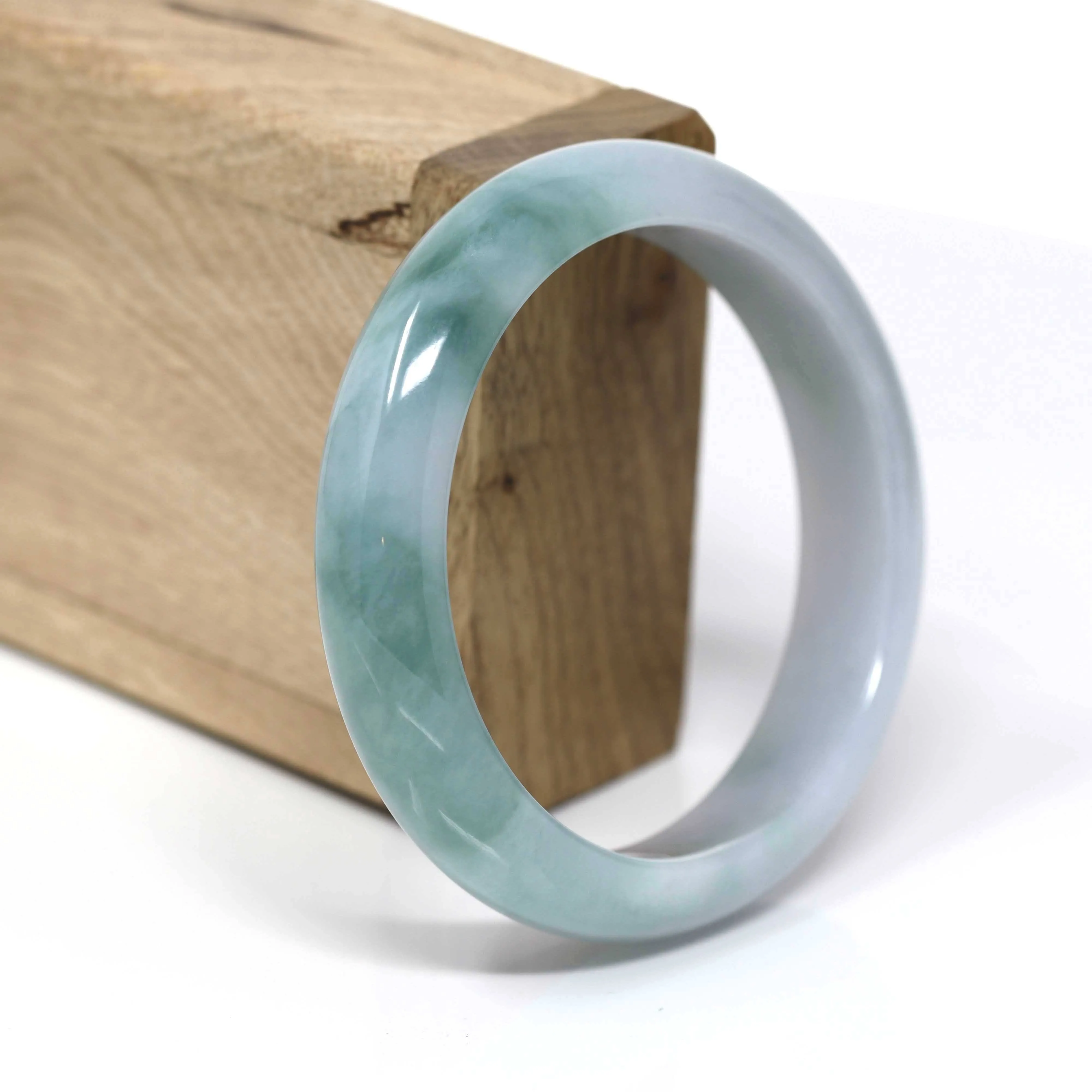 Real Burmese Jadeite Jade Bangle Bracelet (57.3 mm ) #467