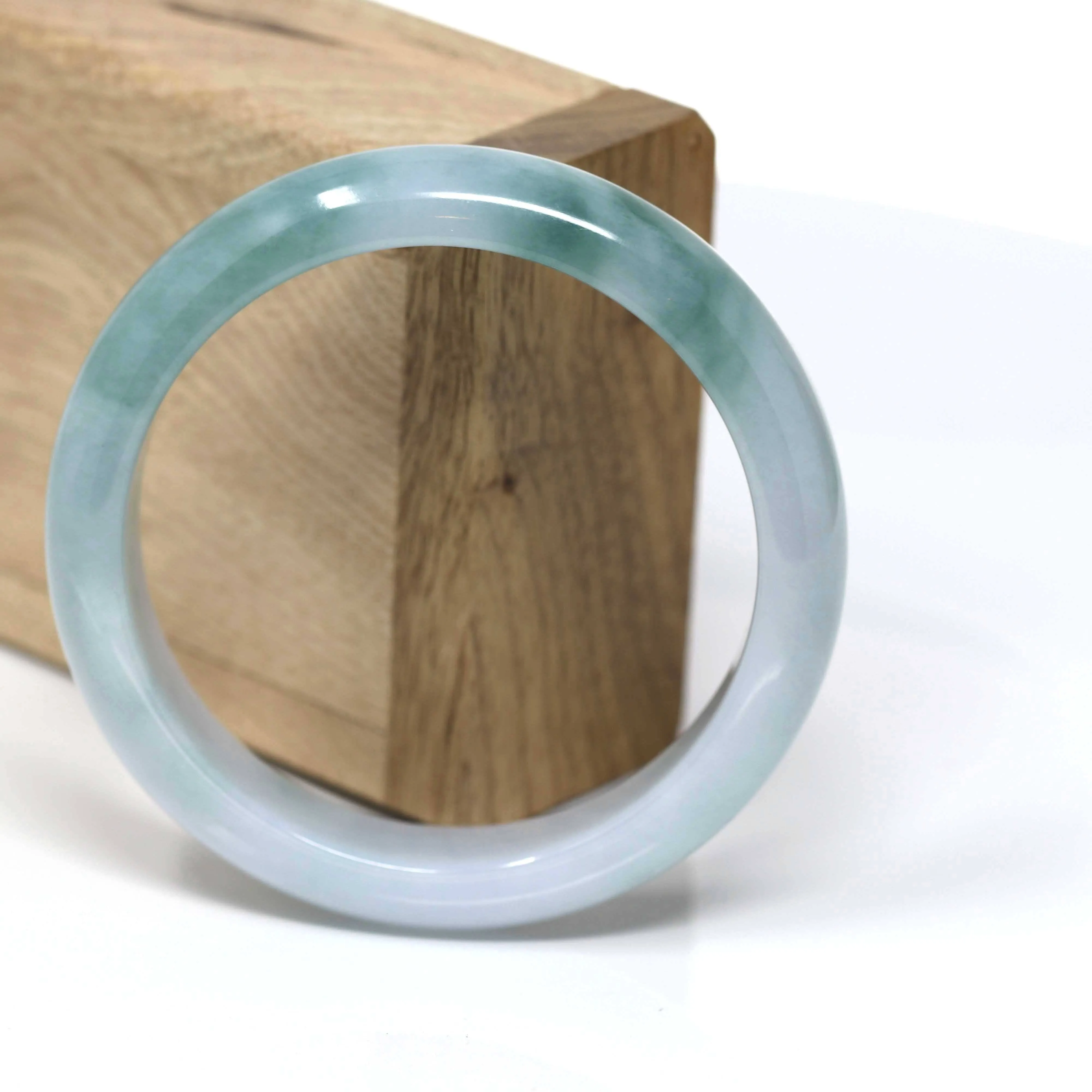 Real Burmese Jadeite Jade Bangle Bracelet (57.3 mm ) #467
