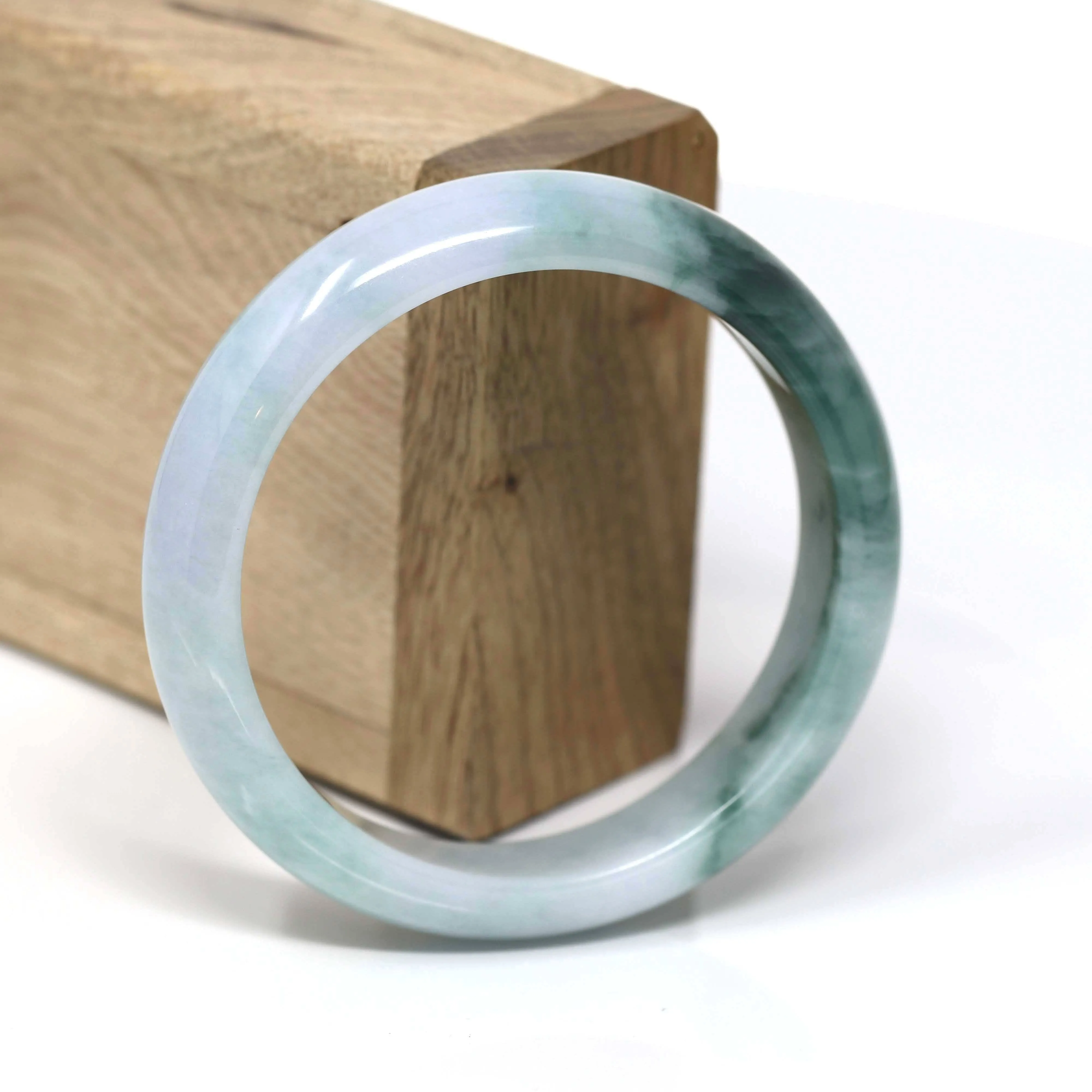 Real Burmese Jadeite Jade Bangle Bracelet (57.3 mm ) #467