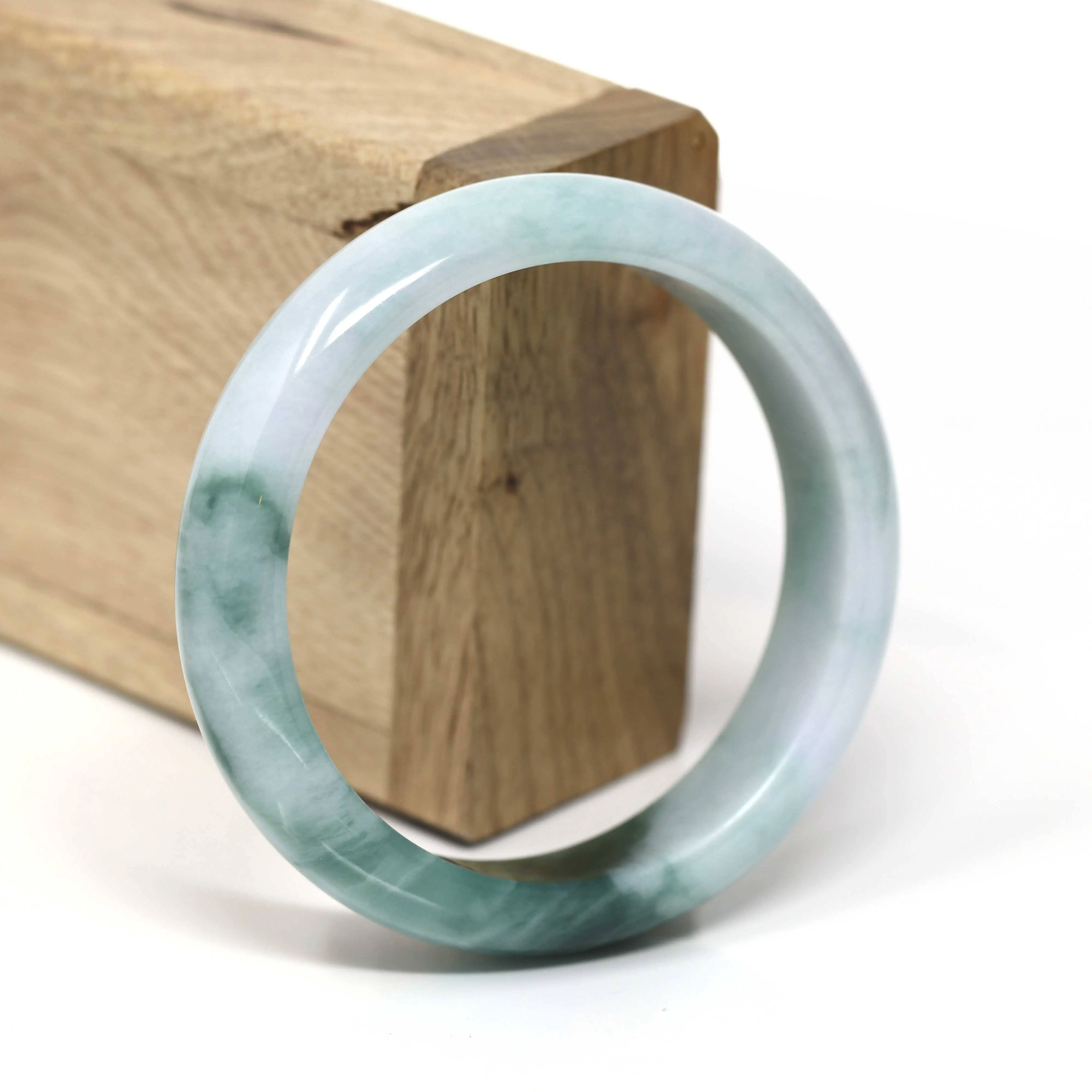 Real Burmese Jadeite Jade Bangle Bracelet (57.3 mm ) #467