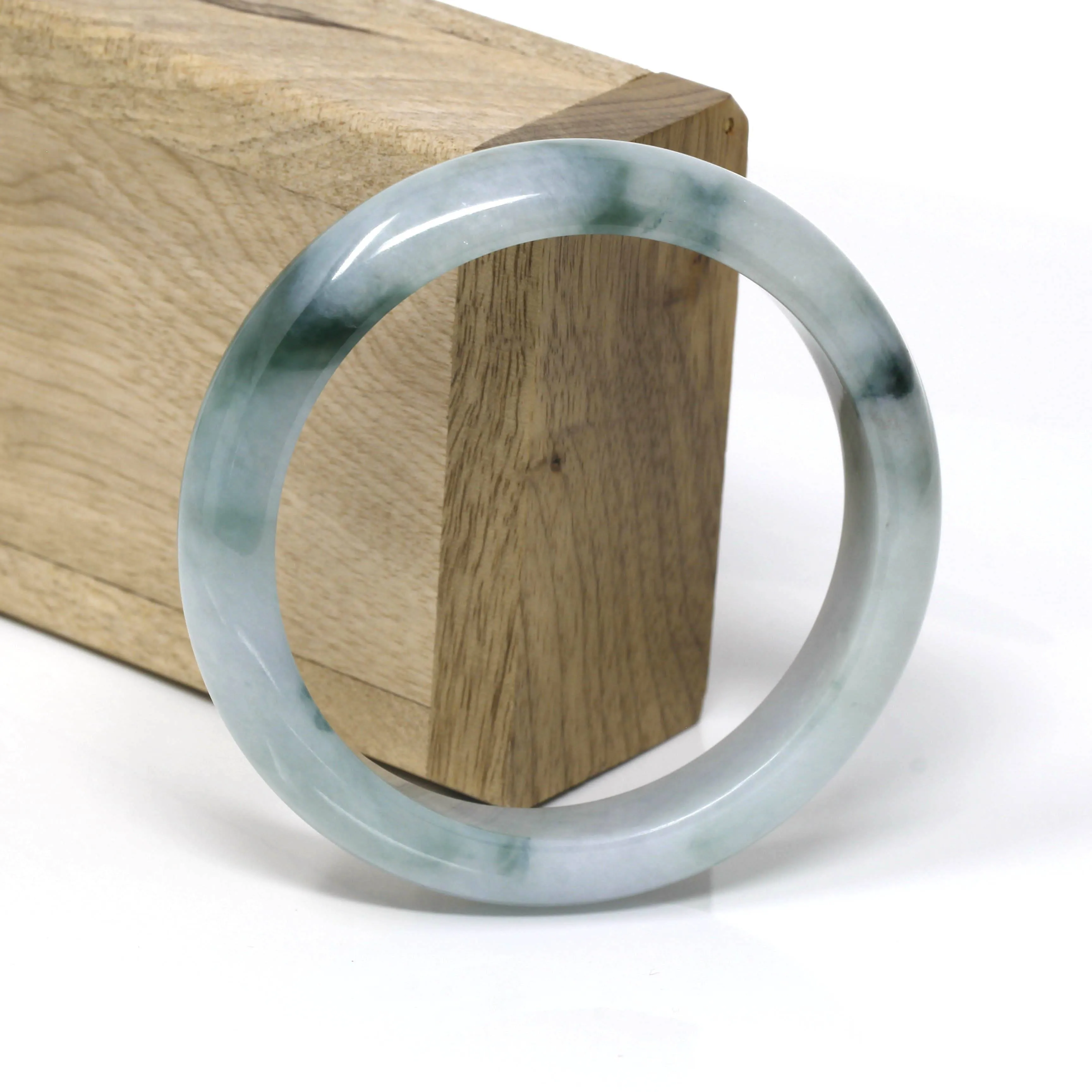 Real Burmese Jadeite Jade Bangle Bracelet (57.3 mm ) #467