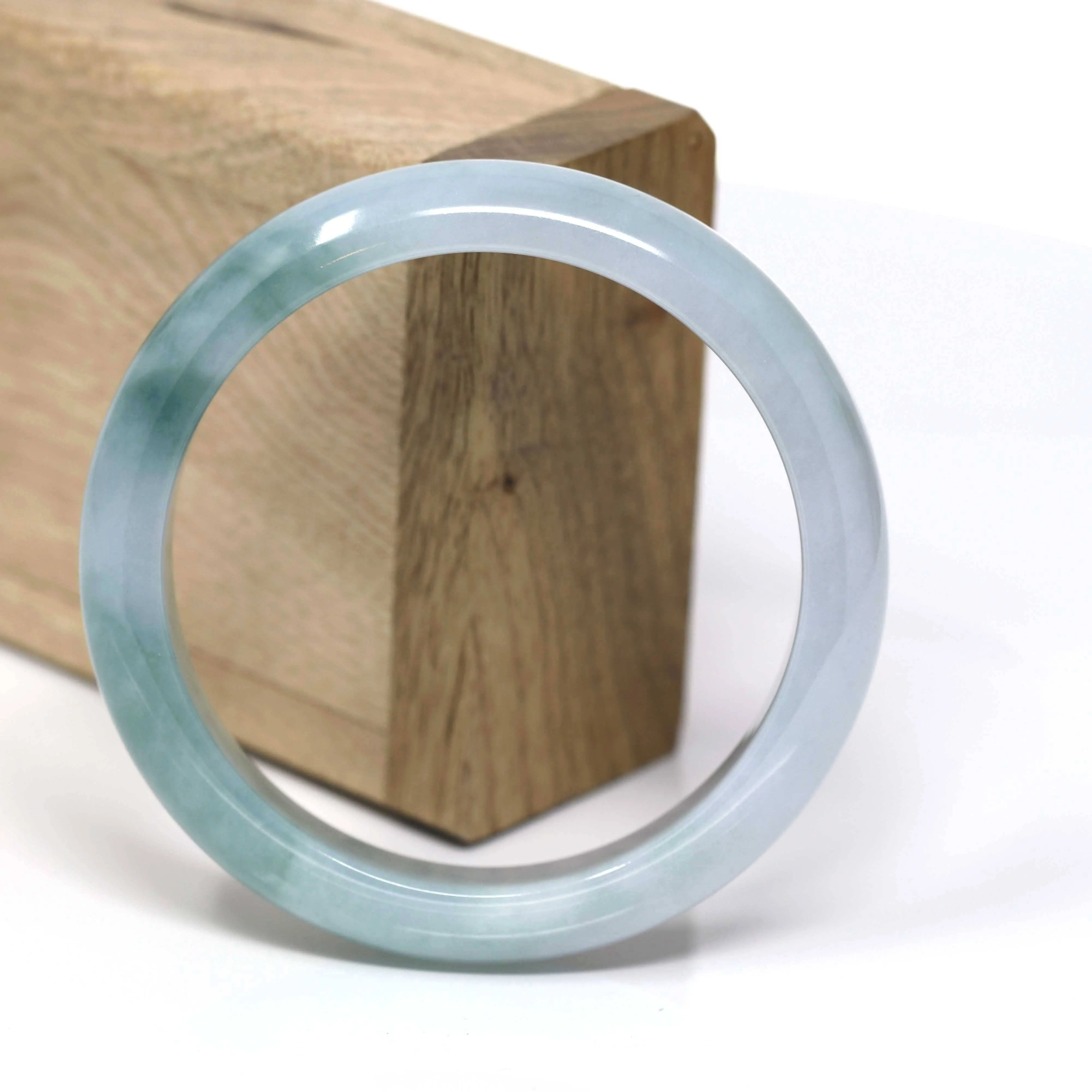 Real Burmese Jadeite Jade Bangle Bracelet (57.3 mm ) #467