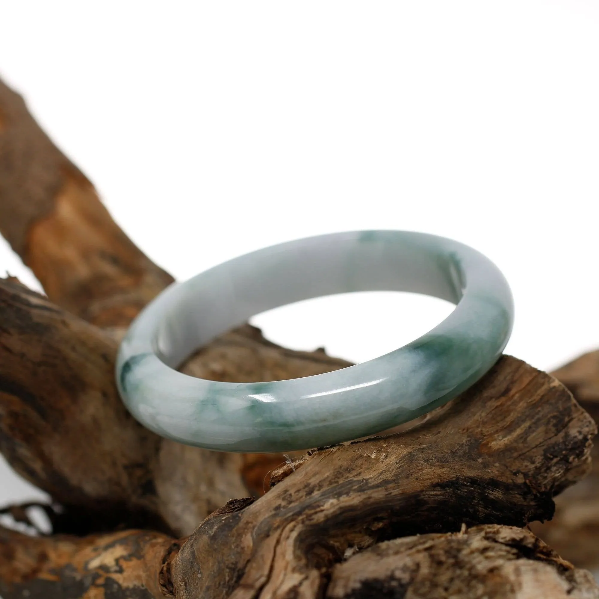 Real Burmese Jadeite Jade Bangle Bracelet (57.3 mm ) #467